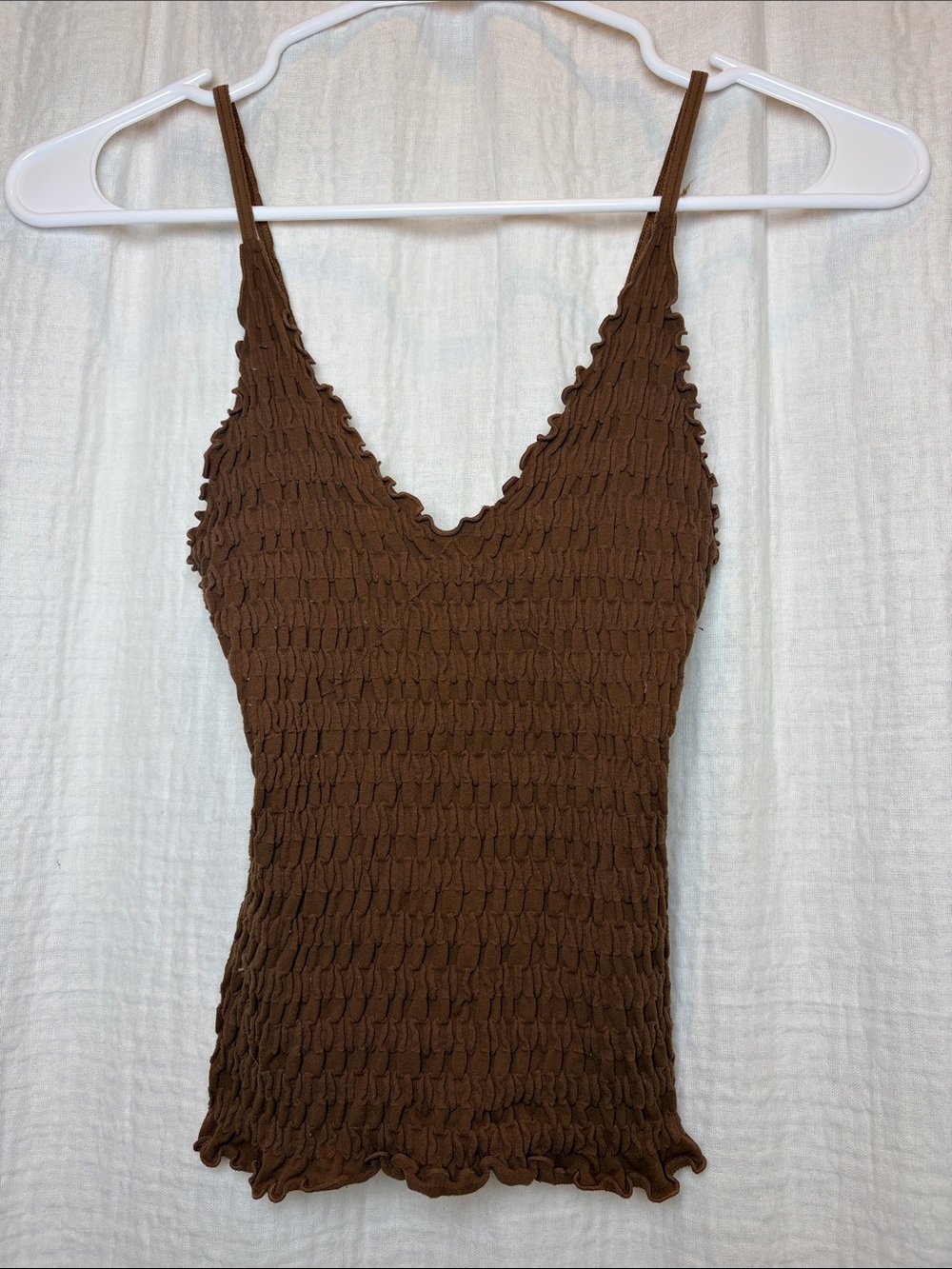 Free People Intimately Pucker Up Seamless Cami Tank - Brown XS